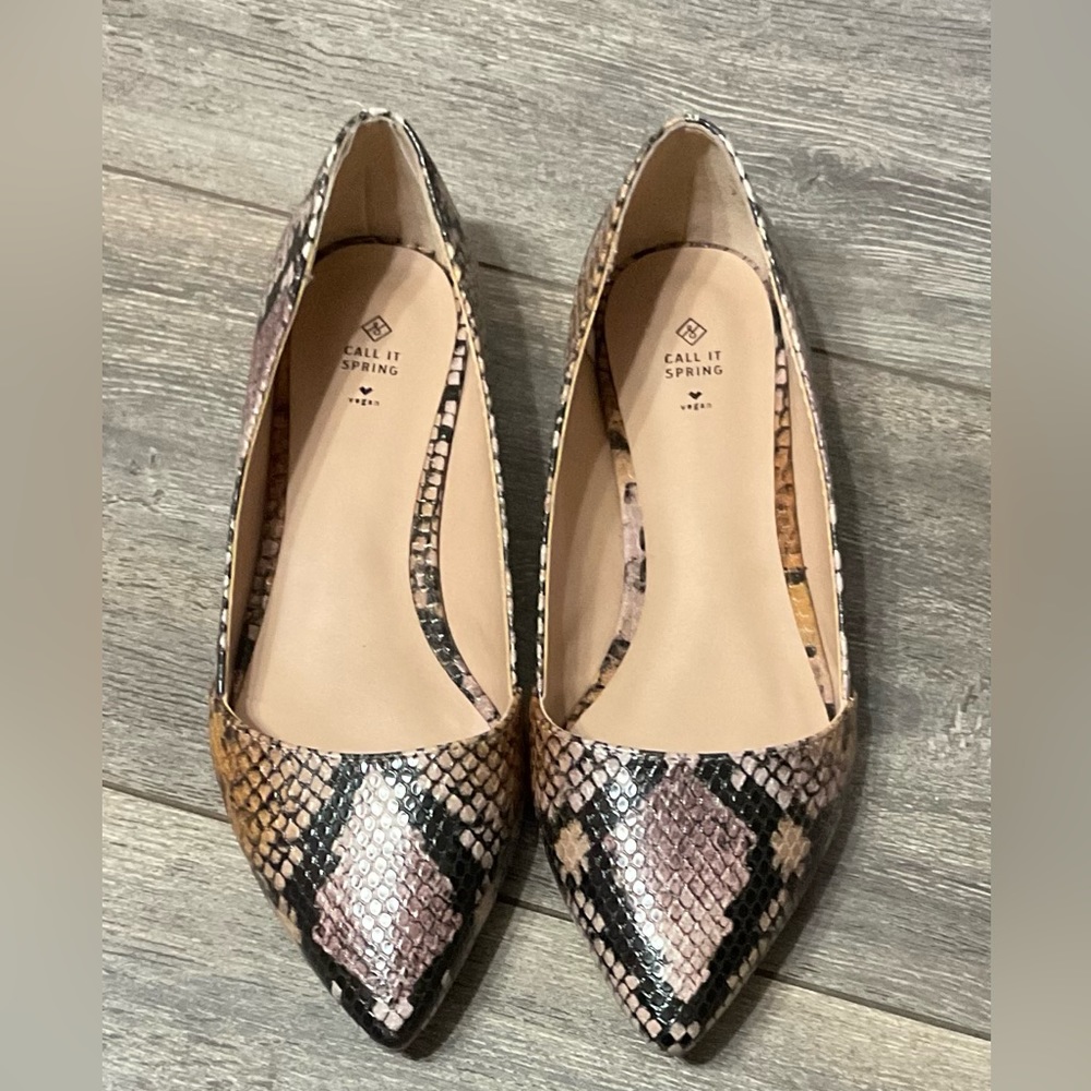 Call It Spring, Vegan Flats, Size 7, box included